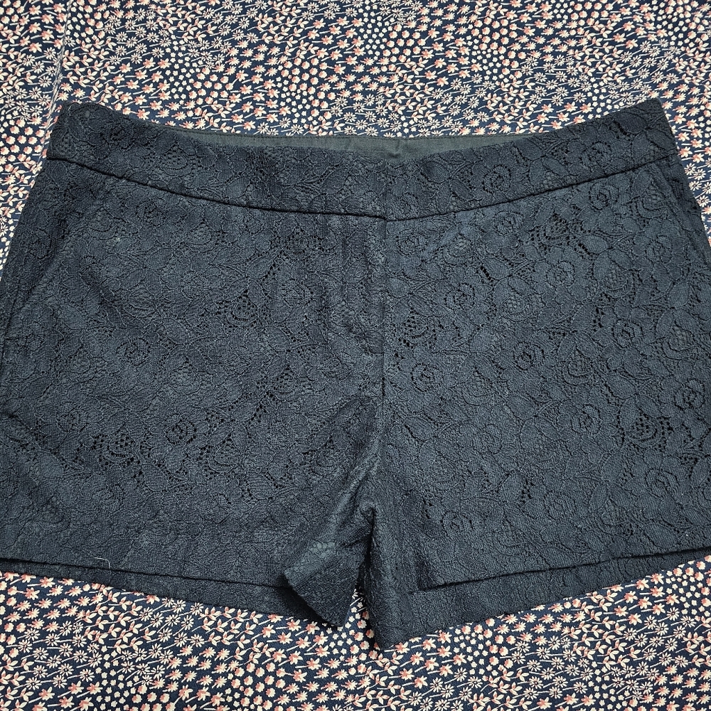 KENAR - Navy Chino Eyelet Shorts Sz 6 - Picture 5 of 7